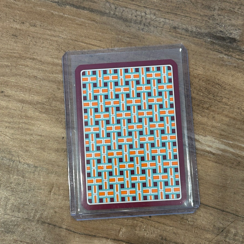 Authentic Hermes Basket Weave 4 Of Clubs Playing Card ♣️